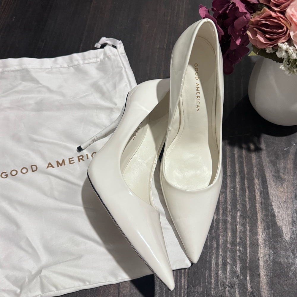 Good American Classic White Heels